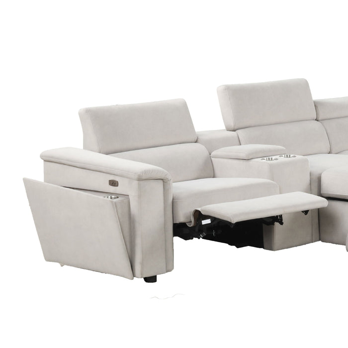 Harvey - Power Recliner Sectional Sleeper - Beige