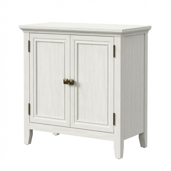 2 Door Buffet Cabinet With Adjustable Shelves - Matte White / Grayish