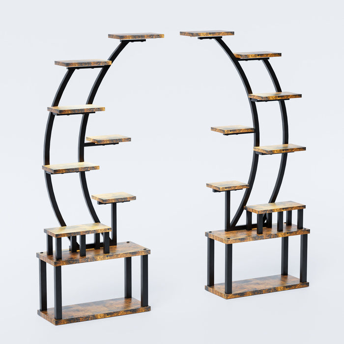 9 Tiered Indoor Plant Stand With 5 Adjustable Grow Lights