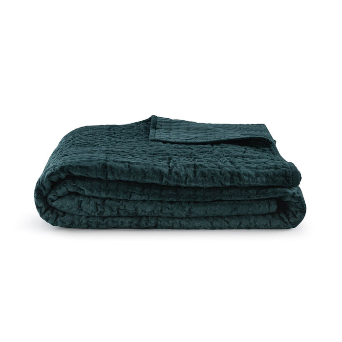 Bari - Velvet Quilt - Emerald