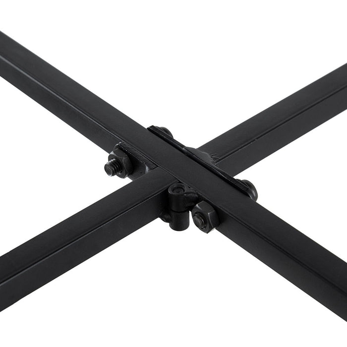 3 Tier Metal Console Table, Mirrored Shelf - Golden Black