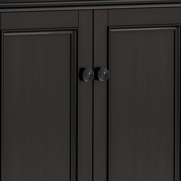Amherst - Wide 4 Door Storage Cabinet - Hickory Brown