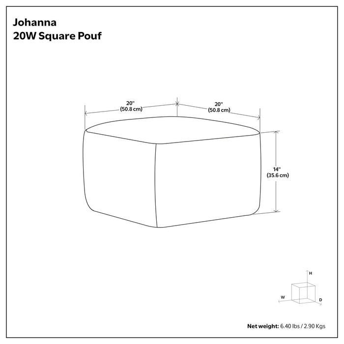 Johanna - Handcrafted Square Pouf