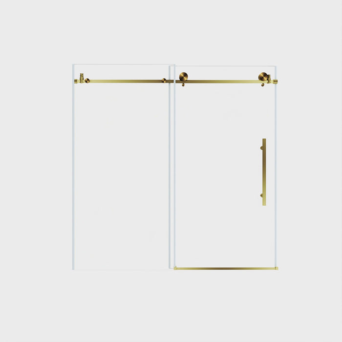 Frameless Shower Door, Smooth Sliding Tracks