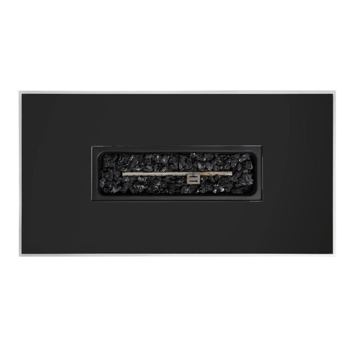 Outdoor 43" Rectangular Fire Pit Table With Adjustable Flame Control - White