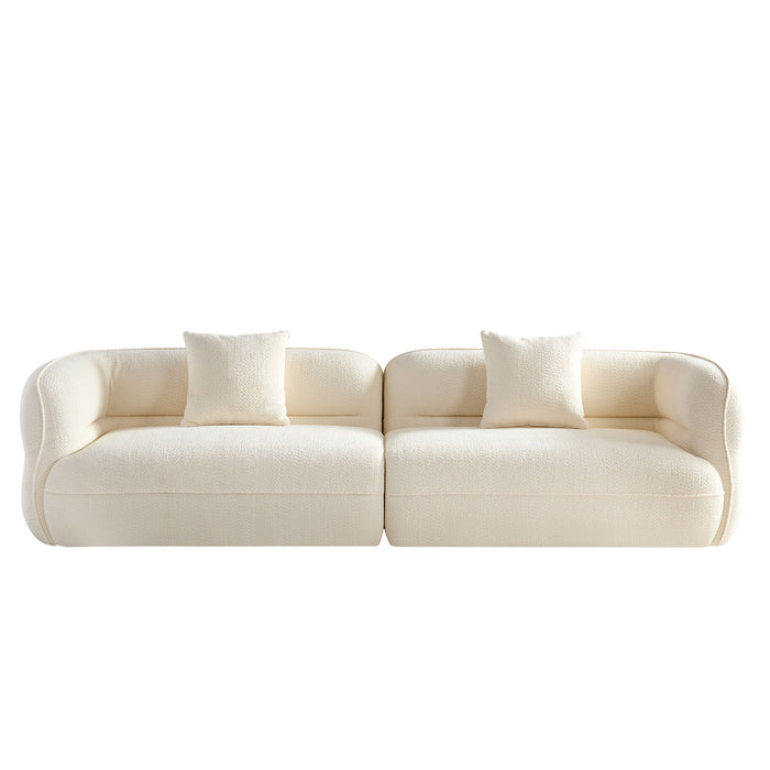 Sectional Sofa With Durable Fabric, Solid Wood Frame, And High Density Sponge Fill