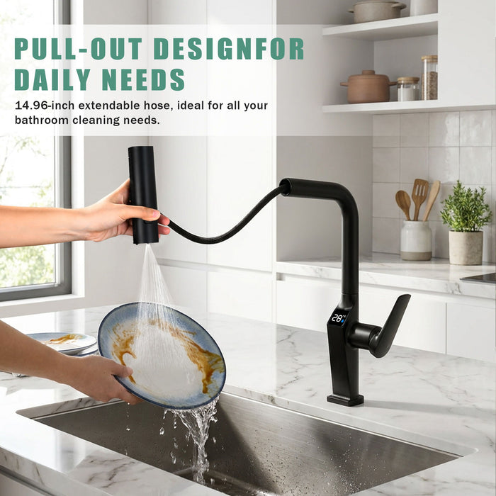Touchless Kitchen Faucet With LED Display