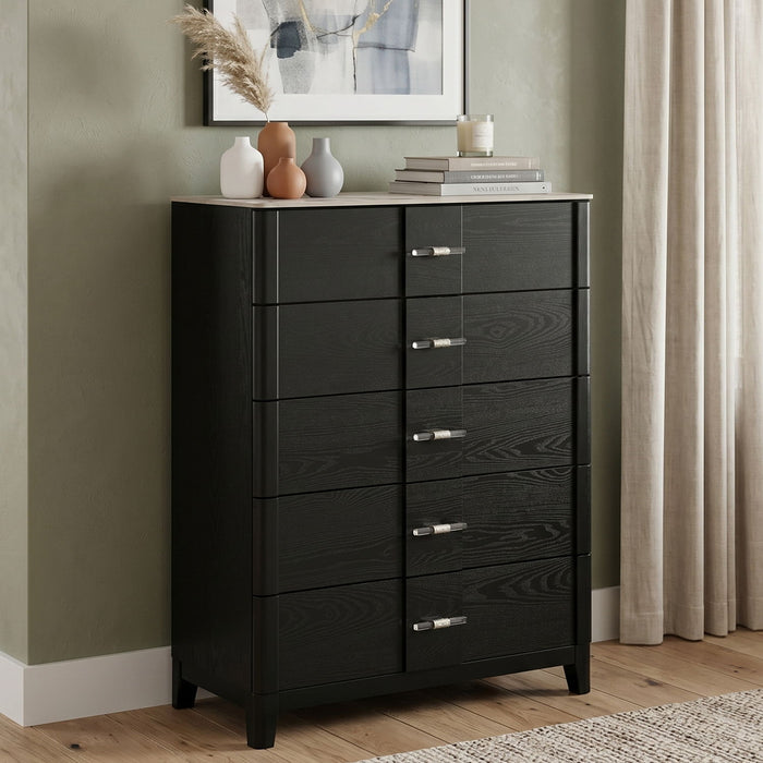 Opel - 5 Drawer Chest - Black