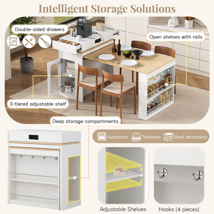Extendable Dining Table With Folding Top