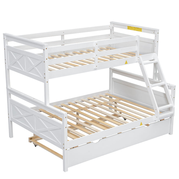 Bunk Bed With Ladder And Safety Guardrail
