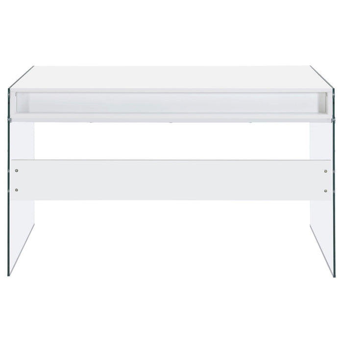 Barretta - 2 Drawer Writing Desk - Gloss White