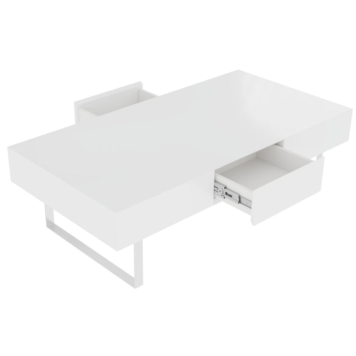 Rectangular Coffee Table With Hidden Storage