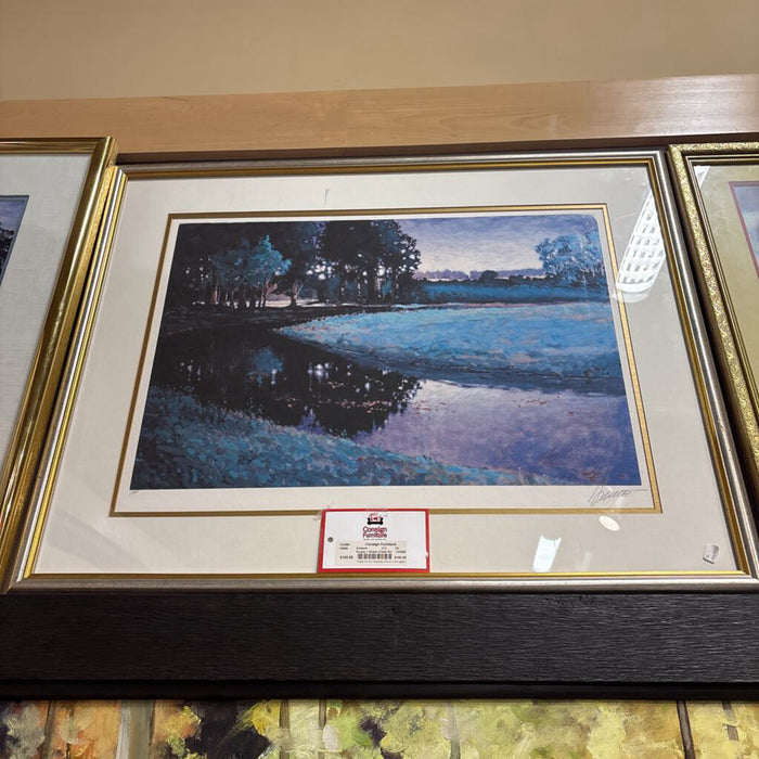 Purple + Green Creek Art