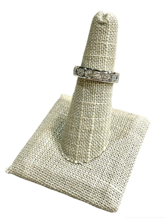 14KT WG 1.5CTTW ANNIVERSARY BAND SZ 5.5