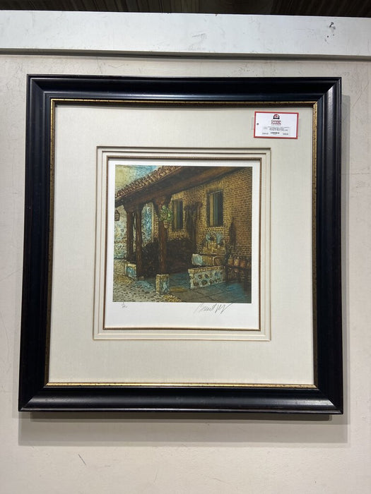 Brick House Painting W/ Black Frame (LAK)