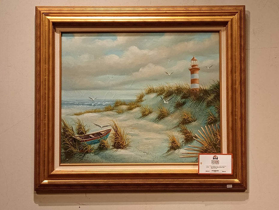 Light House With Sand Art