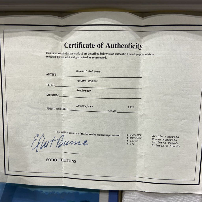 "Grand Hotel" By Howard Behrens