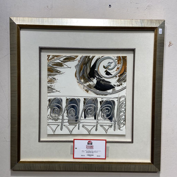 B/W Abstract Framed Art