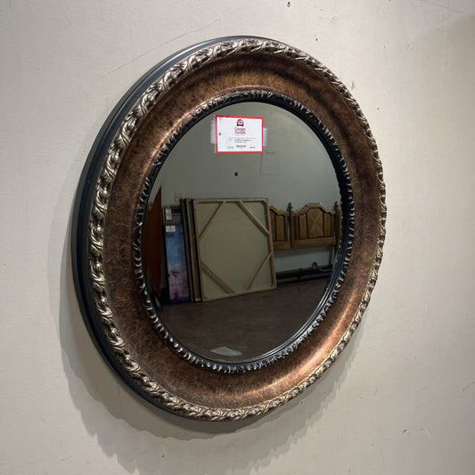 Round Black & Brown Mirror (SH)