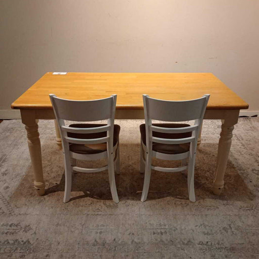 Lightwood Table + 2 Chairs (LCH)