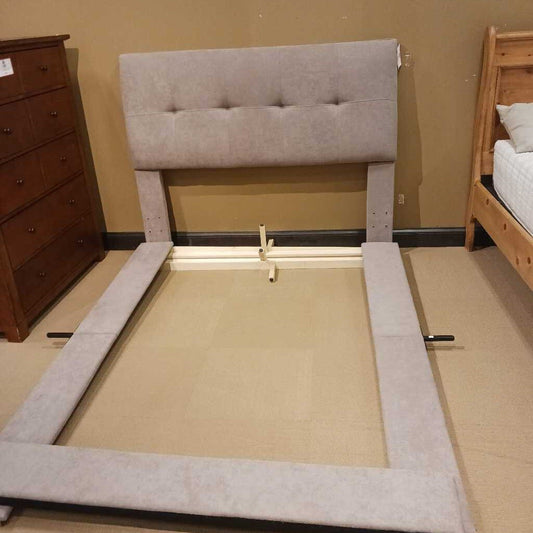 Grey Fabric Queen Bed (BIH)