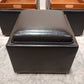 S/3 Black/Brown Cubed Ottoman With Top (SI)