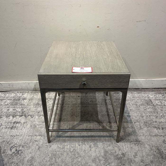 Bernhardt Grey Sq Nightstand 1 drawer (AKH)