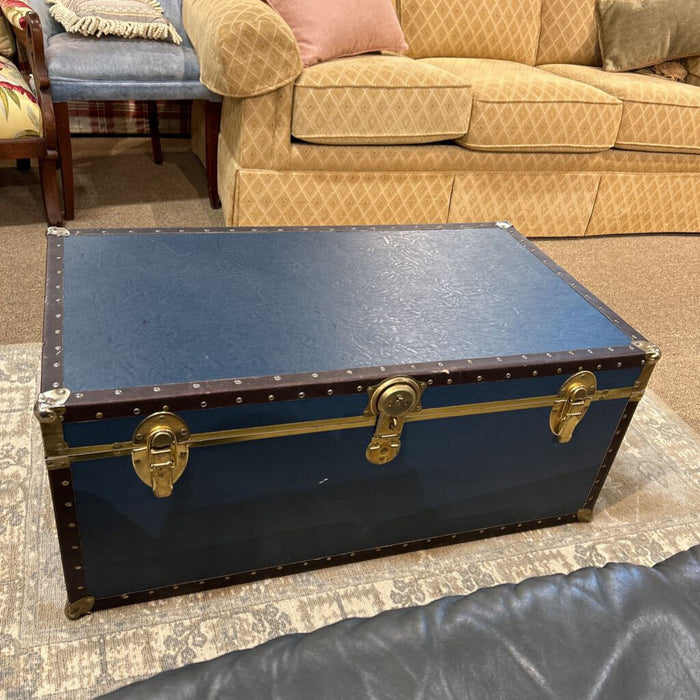 Blue + brass Accent Chair (SH)