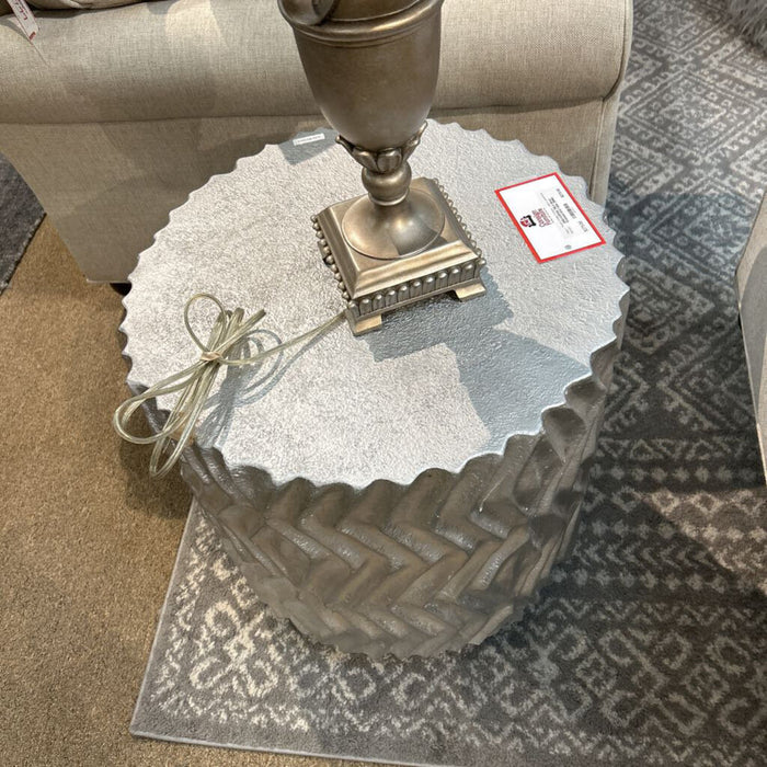 Silver Rounded End Table (BMK)