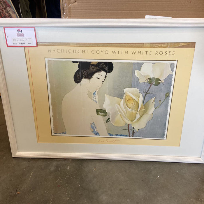 Oriental White Roses Art (AS)
