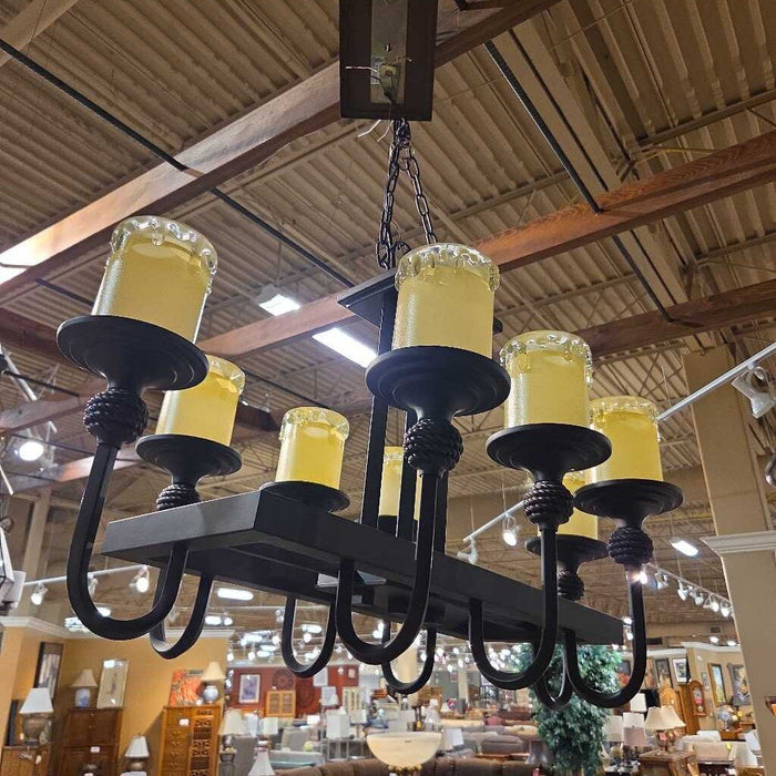 Black Metal Candle Holder Chandelier