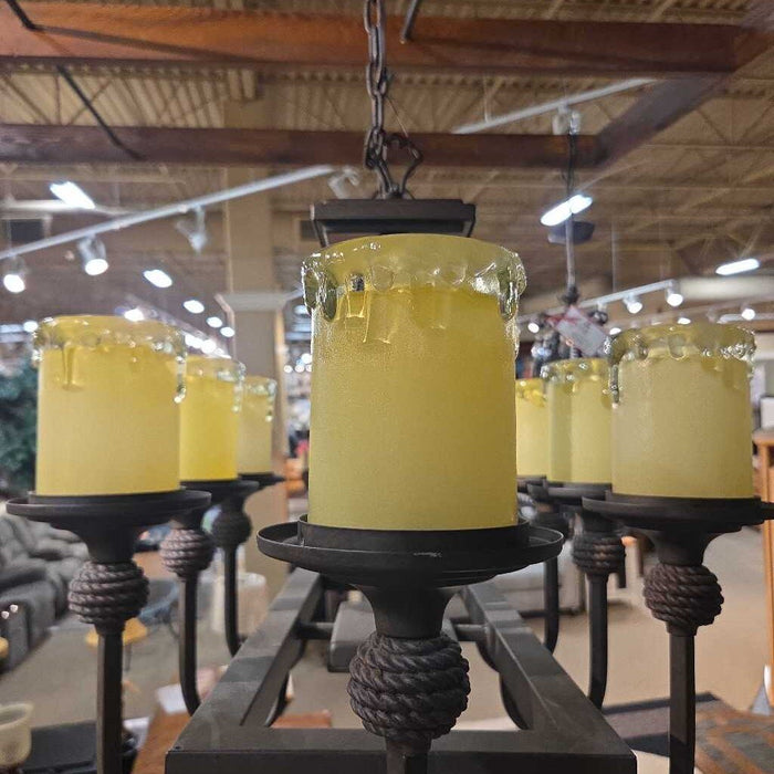 Black Metal Candle Holder Chandelier