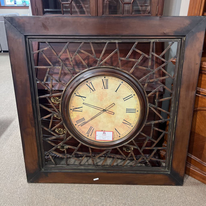 Large Sqaure Metal Wall Clock (BBK)