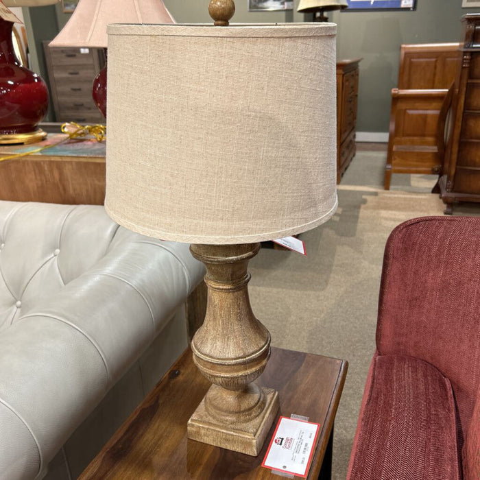 Brown Wood Table Lamp (CI)