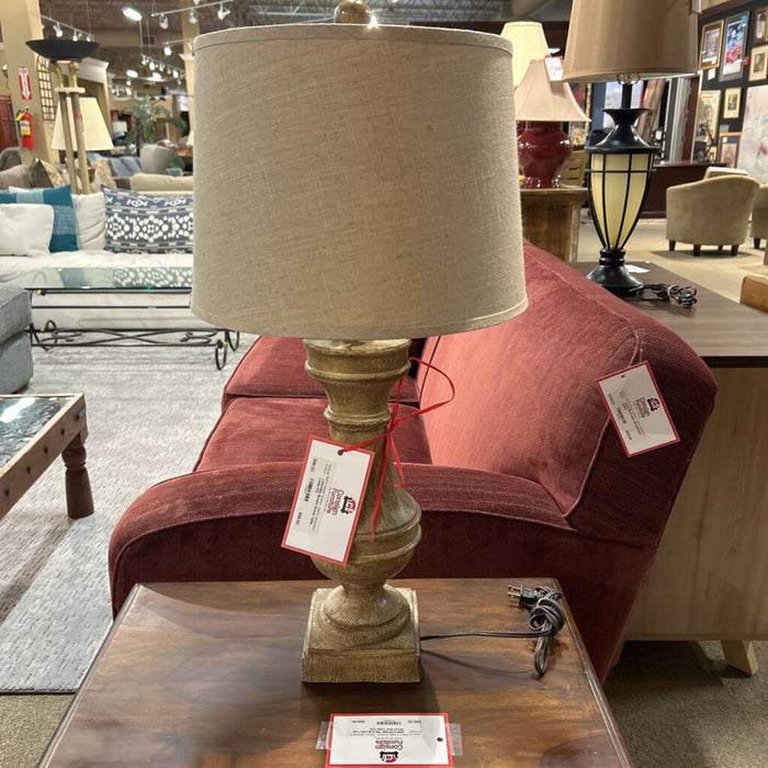 Brown Wood Table Lamp (CI)