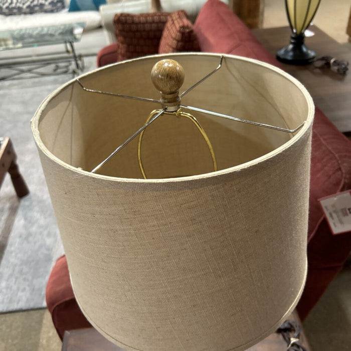 Brown Wood Table Lamp (CI)