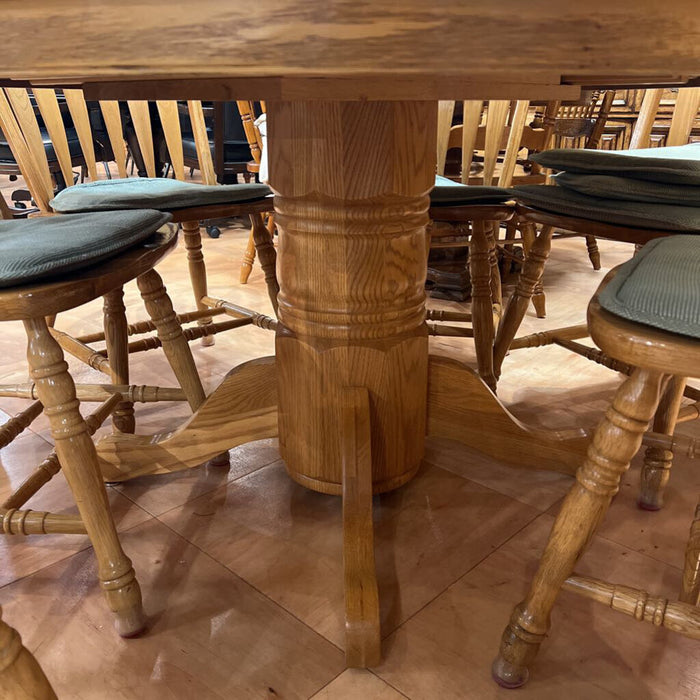 LW Round Dining Table W/ 6Ch+1L