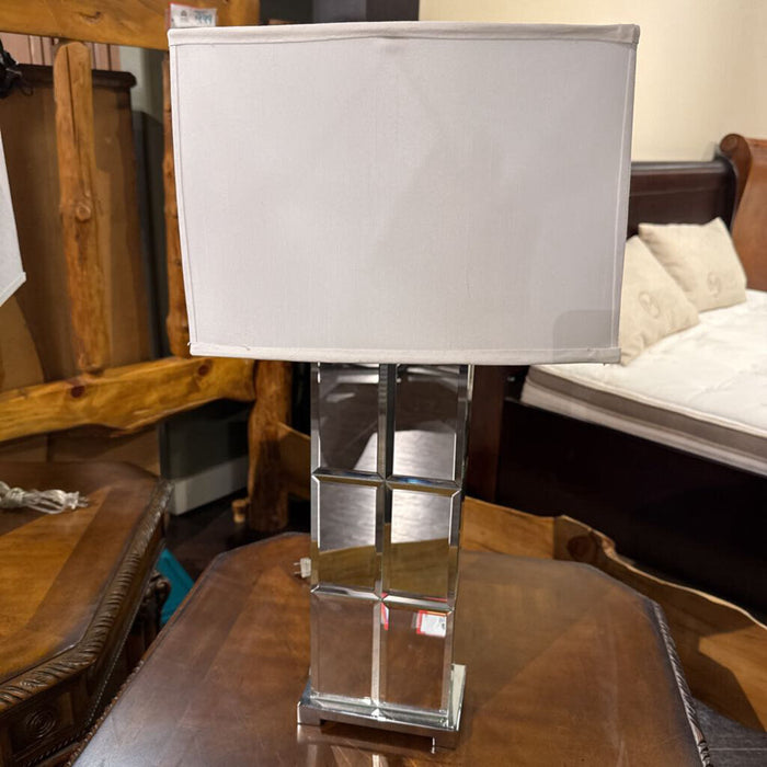 Tall Mirrored Table Lamp (SH)