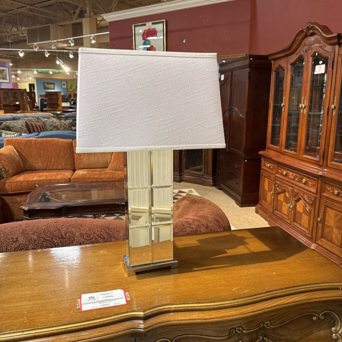 Tall Mirrored Table Lamp (SH)