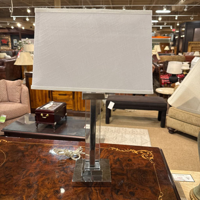 Silver + Glass Table Lamp (CI)