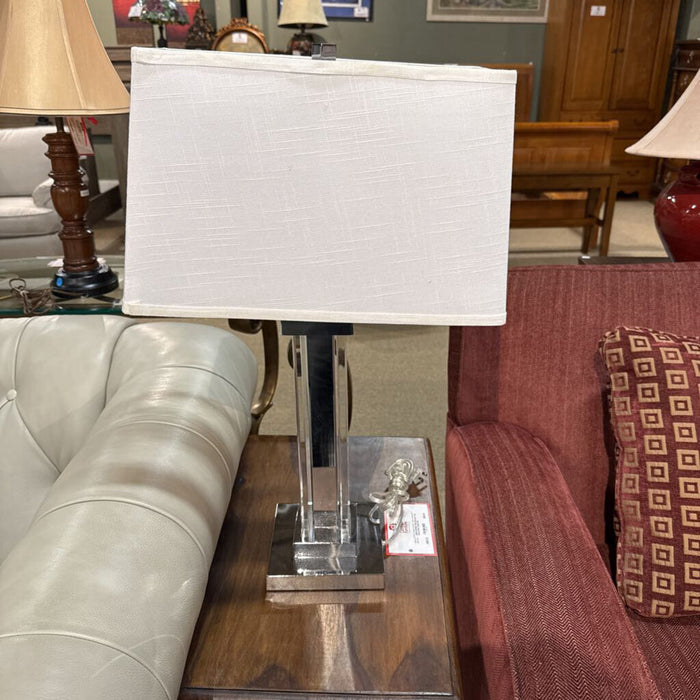 Silver + Glass Table Lamp (CI)