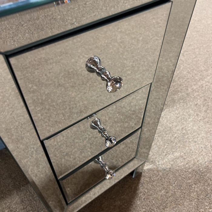 Mirrored 3 Drawer Nightstand (SH)
