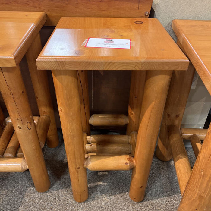 Small Log Nightstand