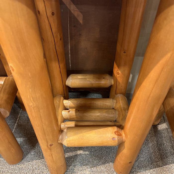 Small Log Nightstand