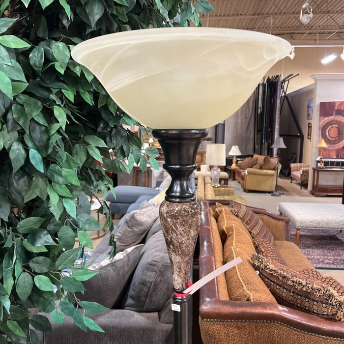 Black + Marble Floor Lamp