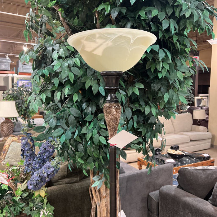 Black + Marble Floor Lamp