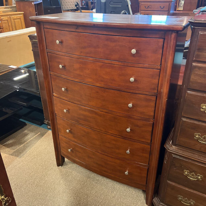Brown Tallboy Dresser + Silver Accents (CMH)
