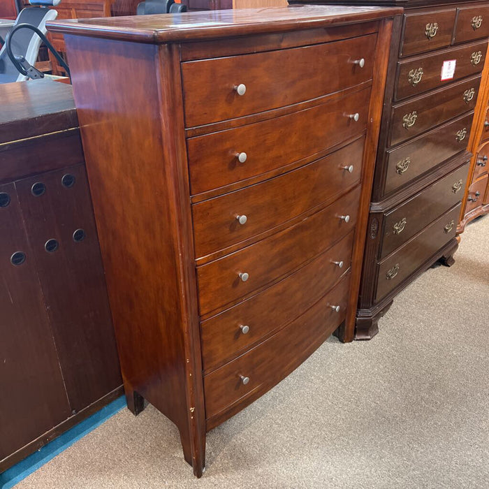 Brown Tallboy Dresser + Silver Accents (CMH)