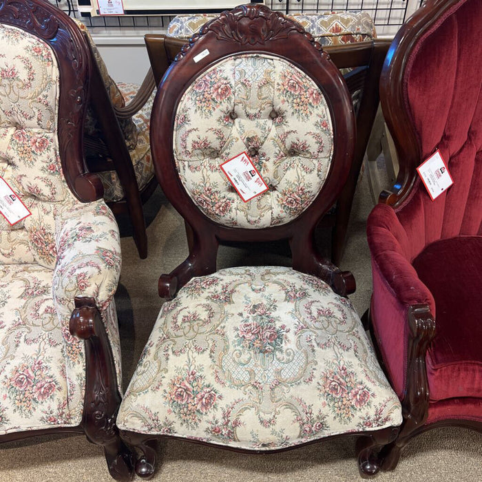 Tufted Floral DW Chair (BLK)