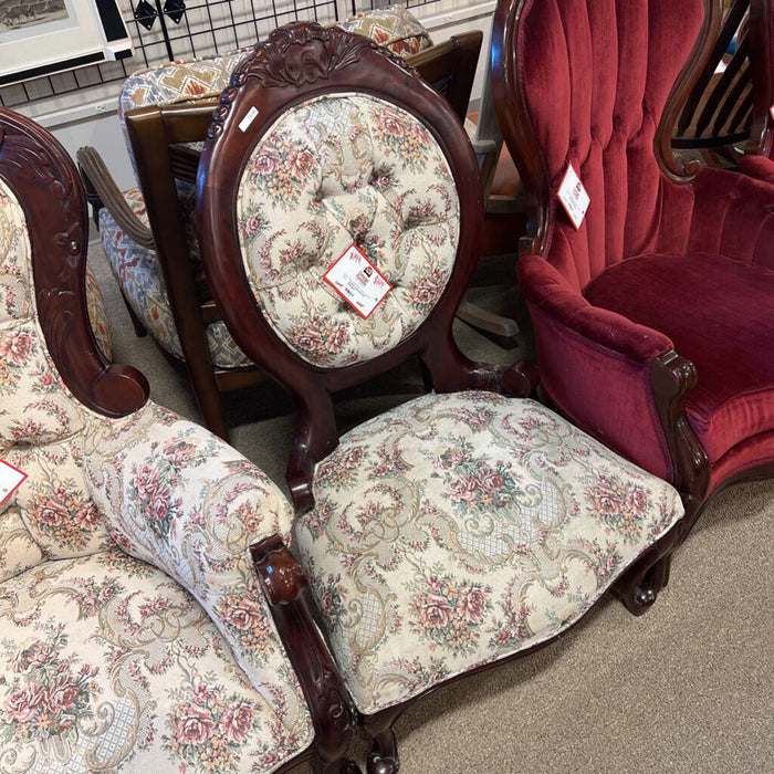 Tufted Floral DW Chair (BLK)